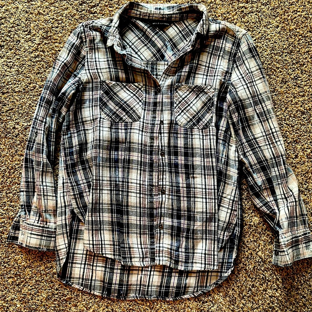 Rock and Republic faded flannel